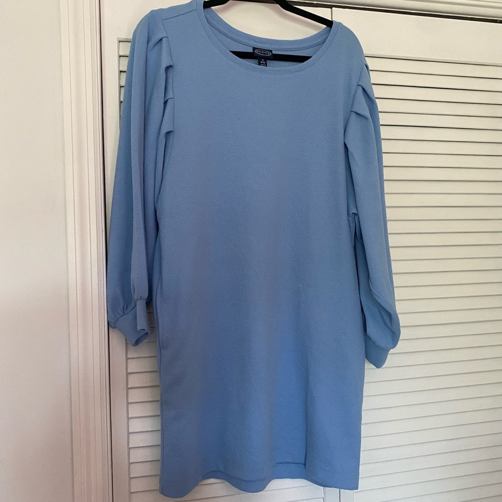 Puff Sleeve Blue Dress